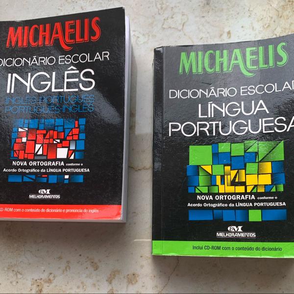 dupla de dicionários escolares michaelis