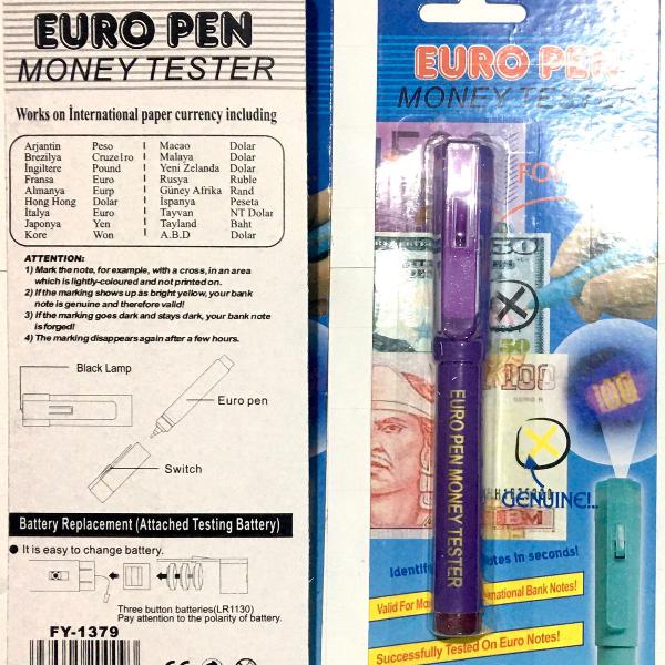 euro pen caneta para detectar nota de dinheiro falso