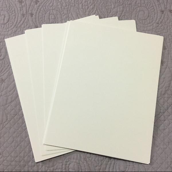 kit com 25 folhas de papel cartão cardstock branco tamanho