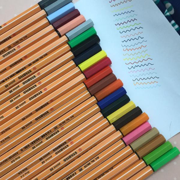 kit de canetas - stabilo com 29 cores