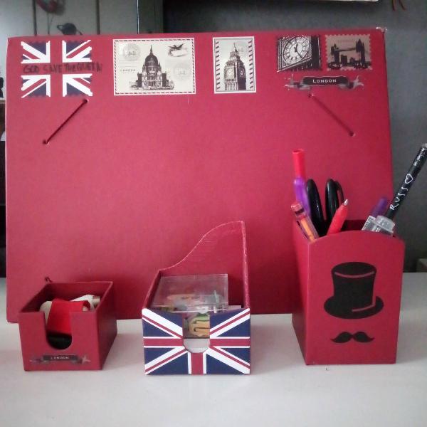 kit escritório London 4 peças