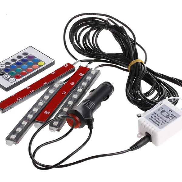 kit strobo 4 tiras de 9 leds