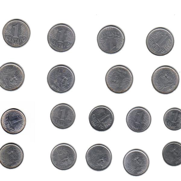 lote 4 moedas 1 centavo 1994-1995-1996-1997