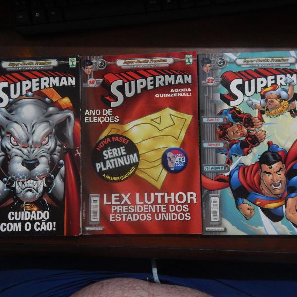 lote superman premium com 3 edições - aproveitem!!!