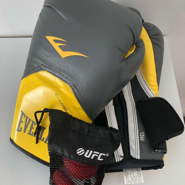 luva de boxe/muay-thai everlast + bandagem ufc