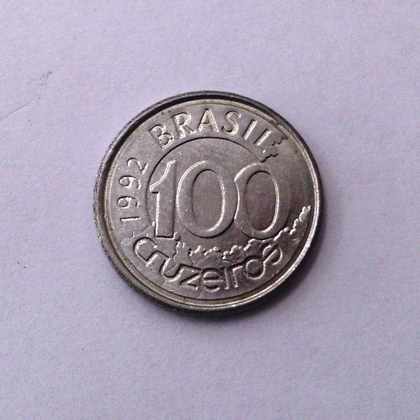 moeda 100 cruzeiros 1992 até 1993