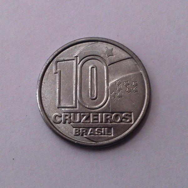 moeda brasil 10 cruzeiros ano 1991