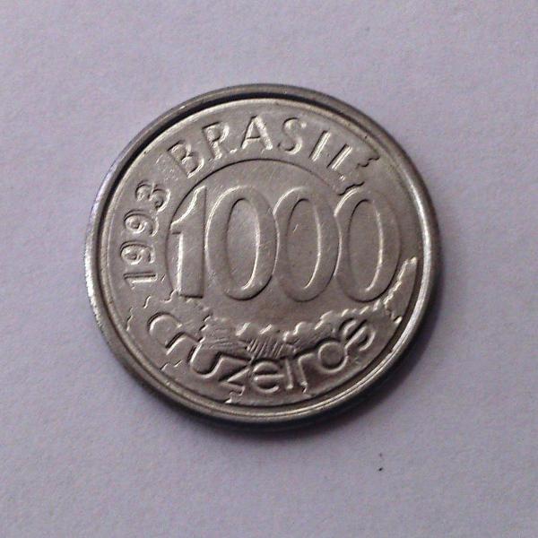 moeda brasil 1000 cruzeiros 1993