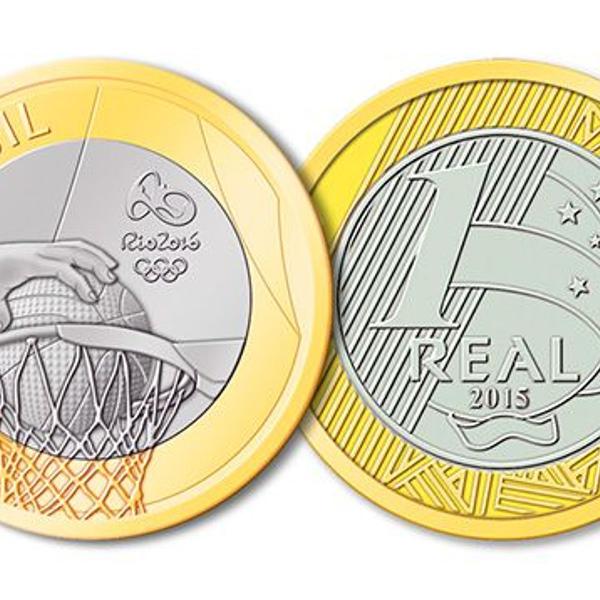 moeda comemorativa olímpiadas - basquetebol