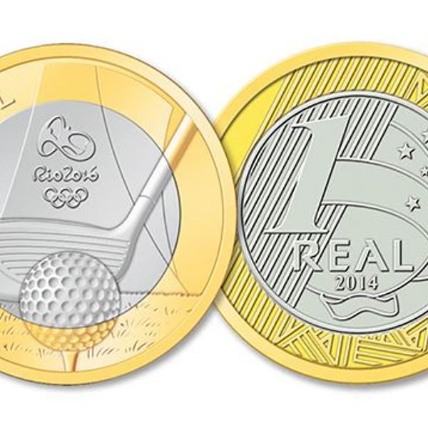 moeda comemorativa olímpiadas - golfe