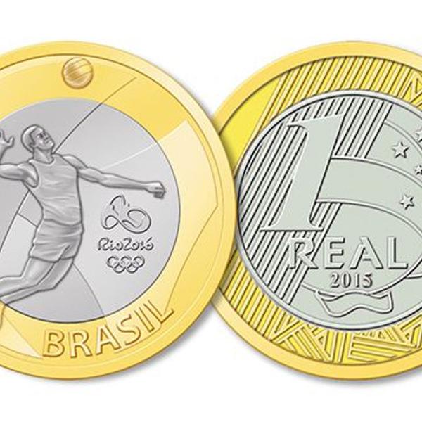 moeda comemorativa olímpiadas - voleibol