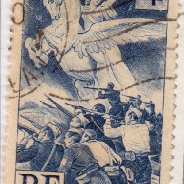 selo antigo frança - 1945 libertação