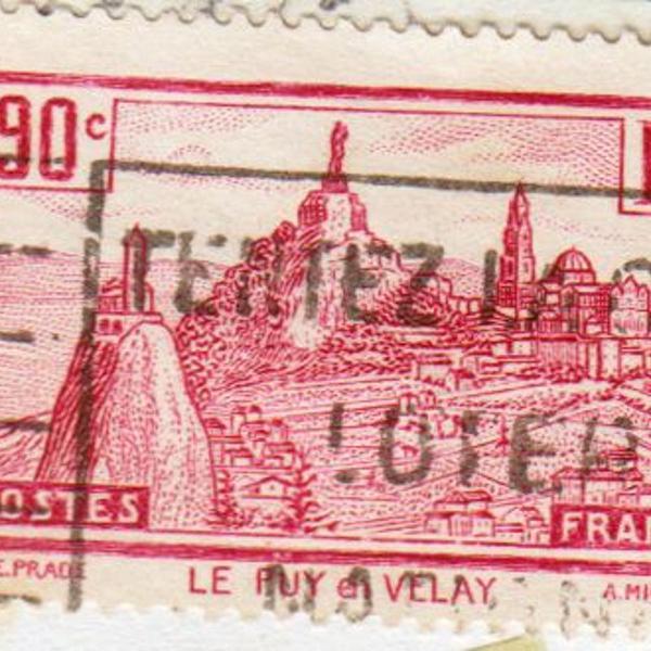 selo antigo frança le puy-en-velay 1933