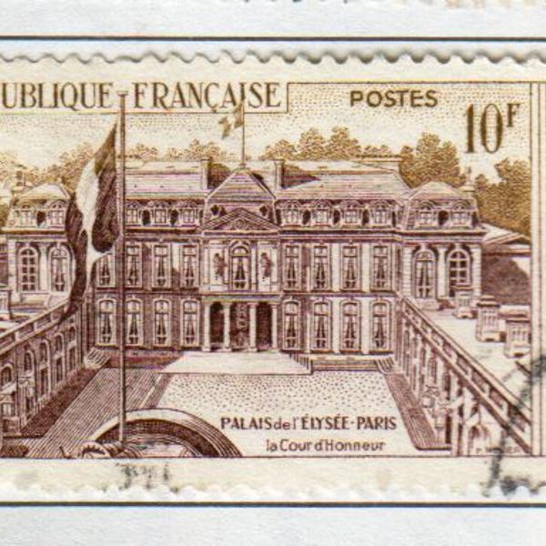 selo postal antigo frança palais de l'elysee, paris