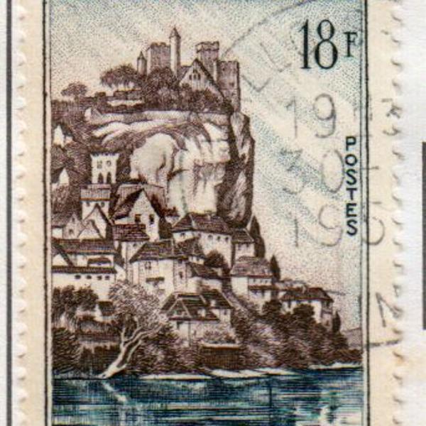 selo postal antigo frança - selo frança 1957