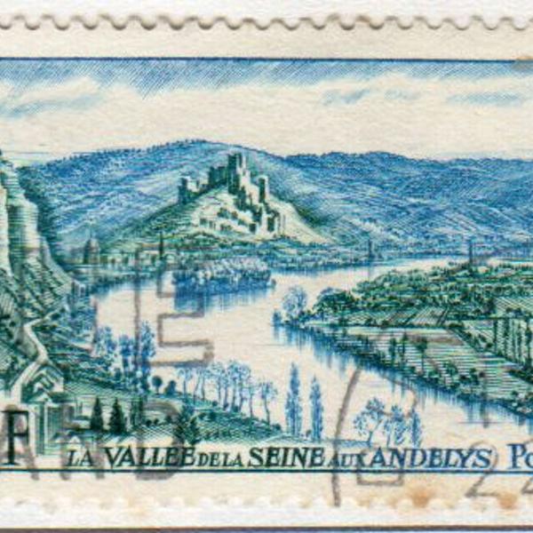 selo postal antigo frança - valle la seine aux trait