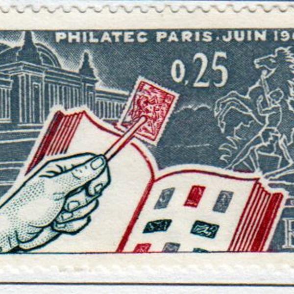 selo postal selo postal antigo frança - philatec paris 1964