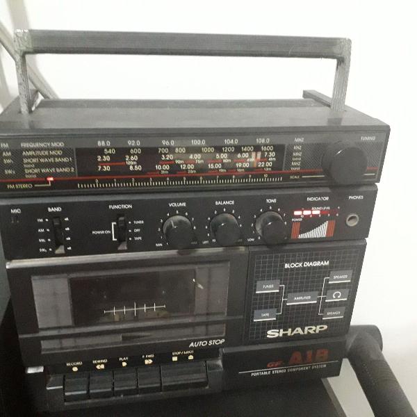 vintage - radio toca fitas sharp gf-a1b