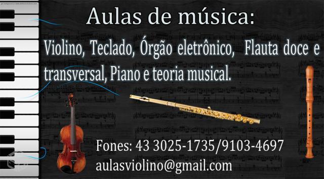 Aulas de música.