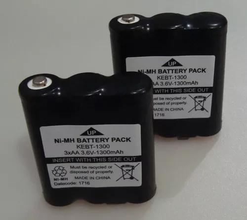 Kit 2 Bateria Kebt-1300 3.6v 1300mah P/ Radio Com Intelbras