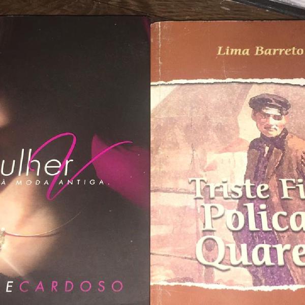 LIVROS "A mulher" e "Triste fim de Policarpo Quaresma"