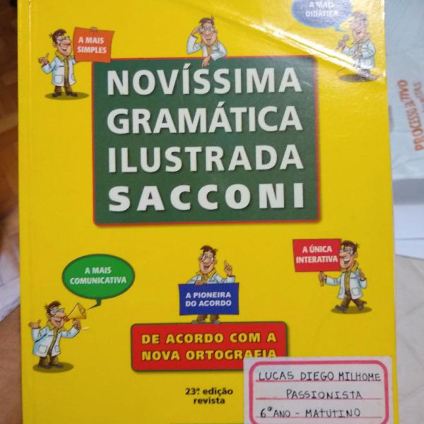 Livro Gramática ilustrada Sacconi