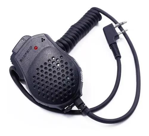 Microfone Mini Ptt Duplo P/ Radio Baofeng Uv 82