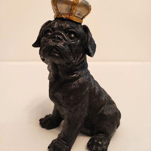 Pug decorativo com Coroa