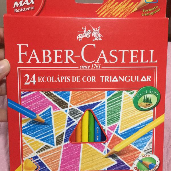 caixa de 24 lápis de cor faber castell