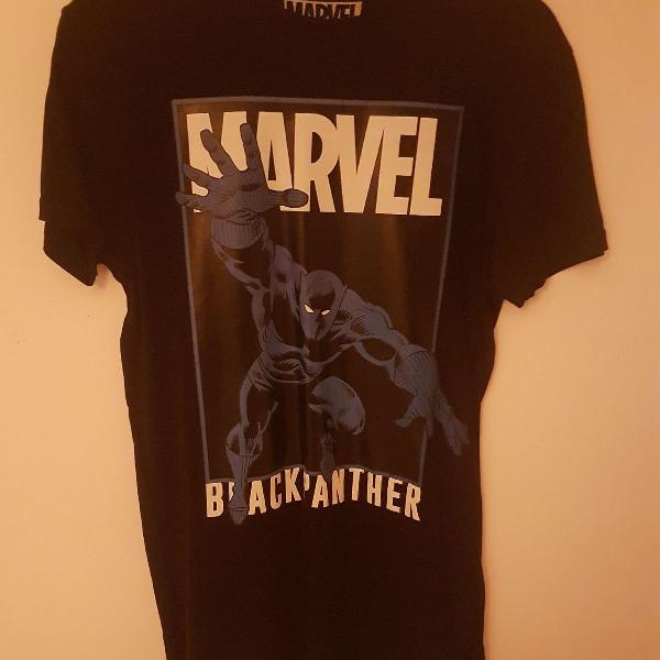 camiseta preta Pantera Negra original Marvel
