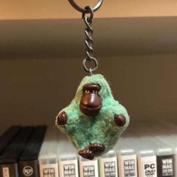 chaveiro de macaco kipling verde água pequeno
