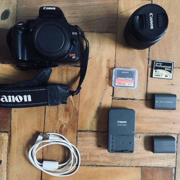 câmera canon rebel xt | 350d + kit completo
