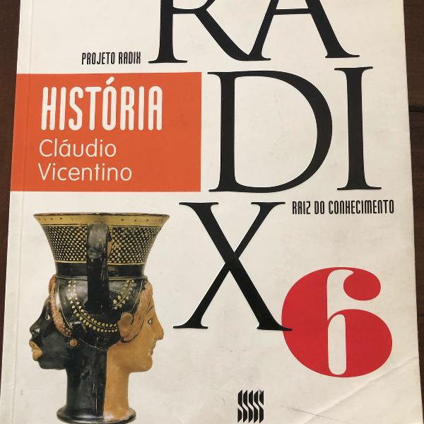liv projeto radix história cláudio vicentino 6 editora