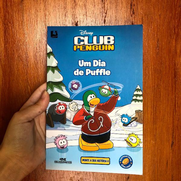 livro club penguin um dia de puffle