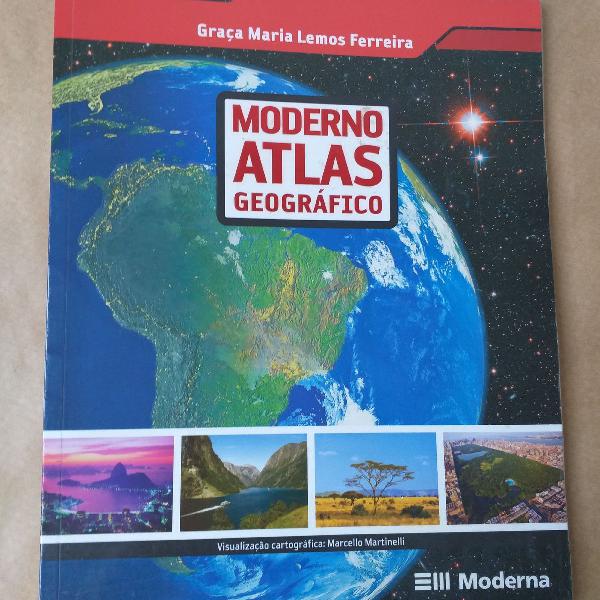 livro moderno atlas geográfico