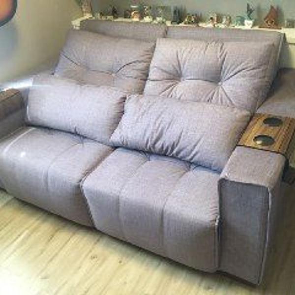 sofá retrátil e reclinável com almofadas soltas - camaro