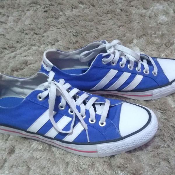 tênis adidas azul com branco original