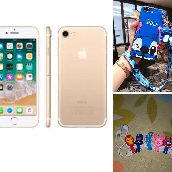 Apple iPhone 7 128 Gb Ouro+garantia 1 Ano+nf+ Brinde