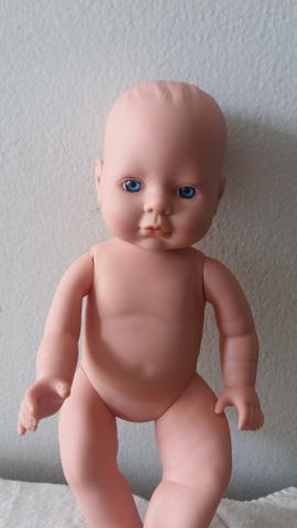 Boneca bebe recem nascido olhos azuis 1997