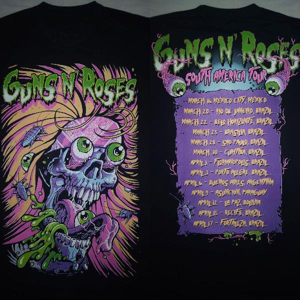 Camiseta Oficial Guns N' Roses Tour 2014