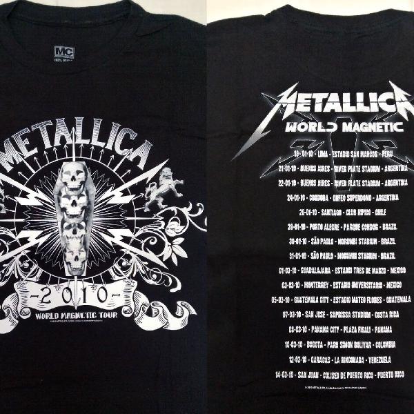 Camiseta Oficial Metallica Tour 2010