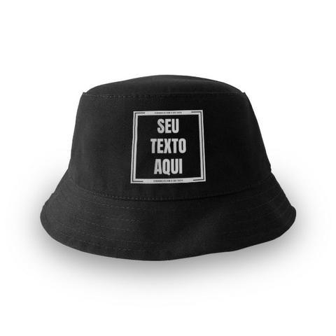 Chapéu Bucket Hat Preto Personalizado (+ Cores