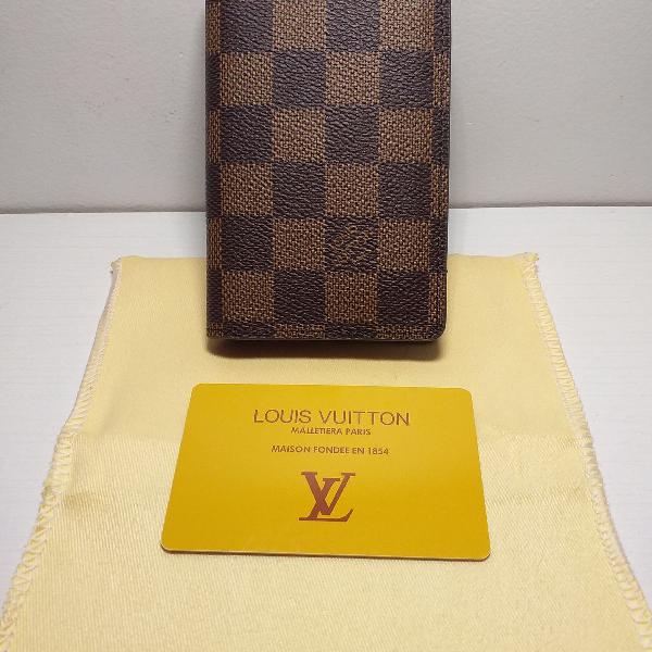 PORTA CARTÕES LOUIS VUITTON SLIM CANVAS EBENE