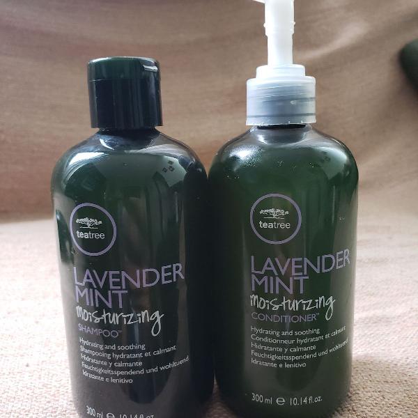 Shampoo e condicionador Lavender Mint tea tree