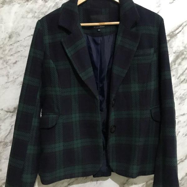 blazer xadrez algodão