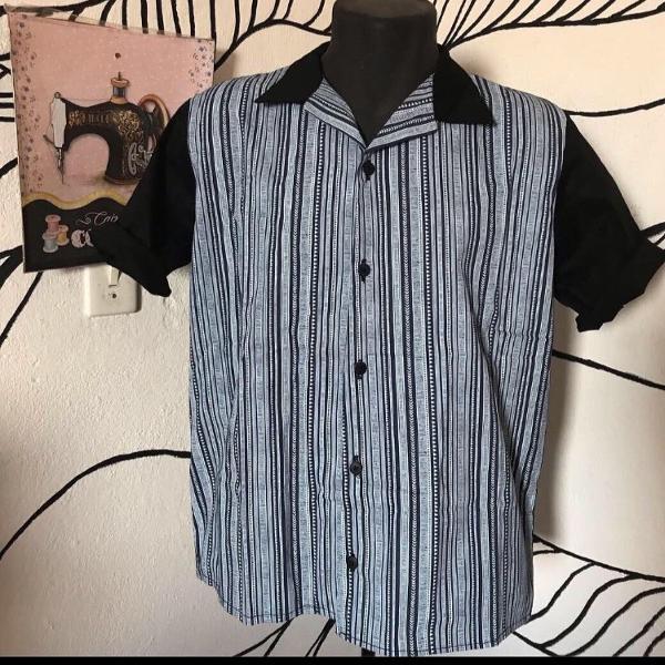 camisa pretende azul
