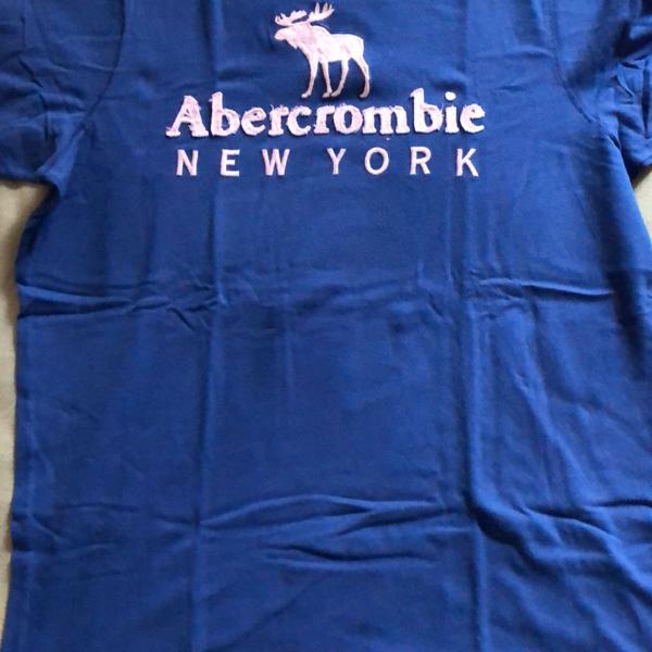 camiseta masculina azul abercrombie