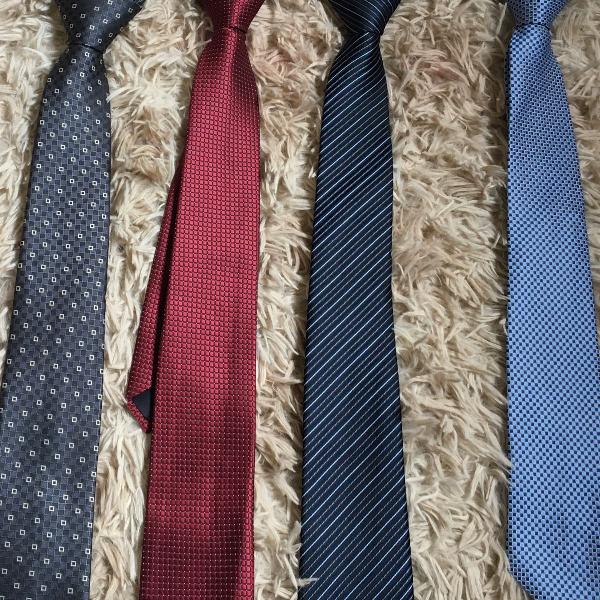 gravata masculina social lisa e estampada
