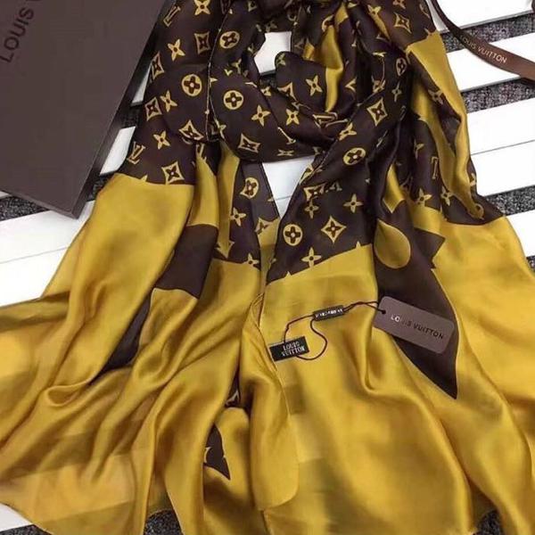 pashmina louis vuitton monogram mostarda original novas sem