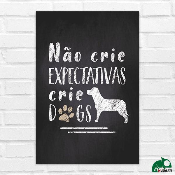 placa decorativa crie dogs